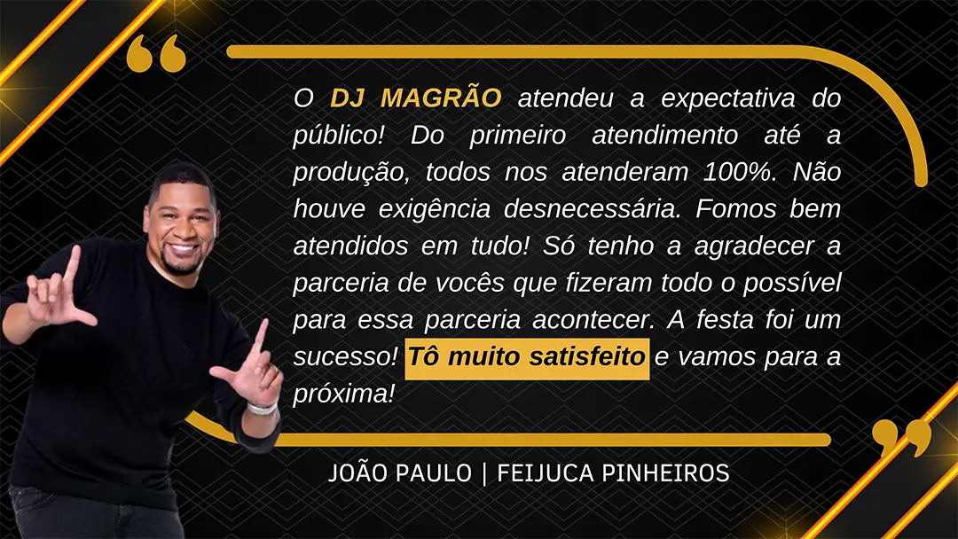 DJ Magrão | Prova Social - Depoimento