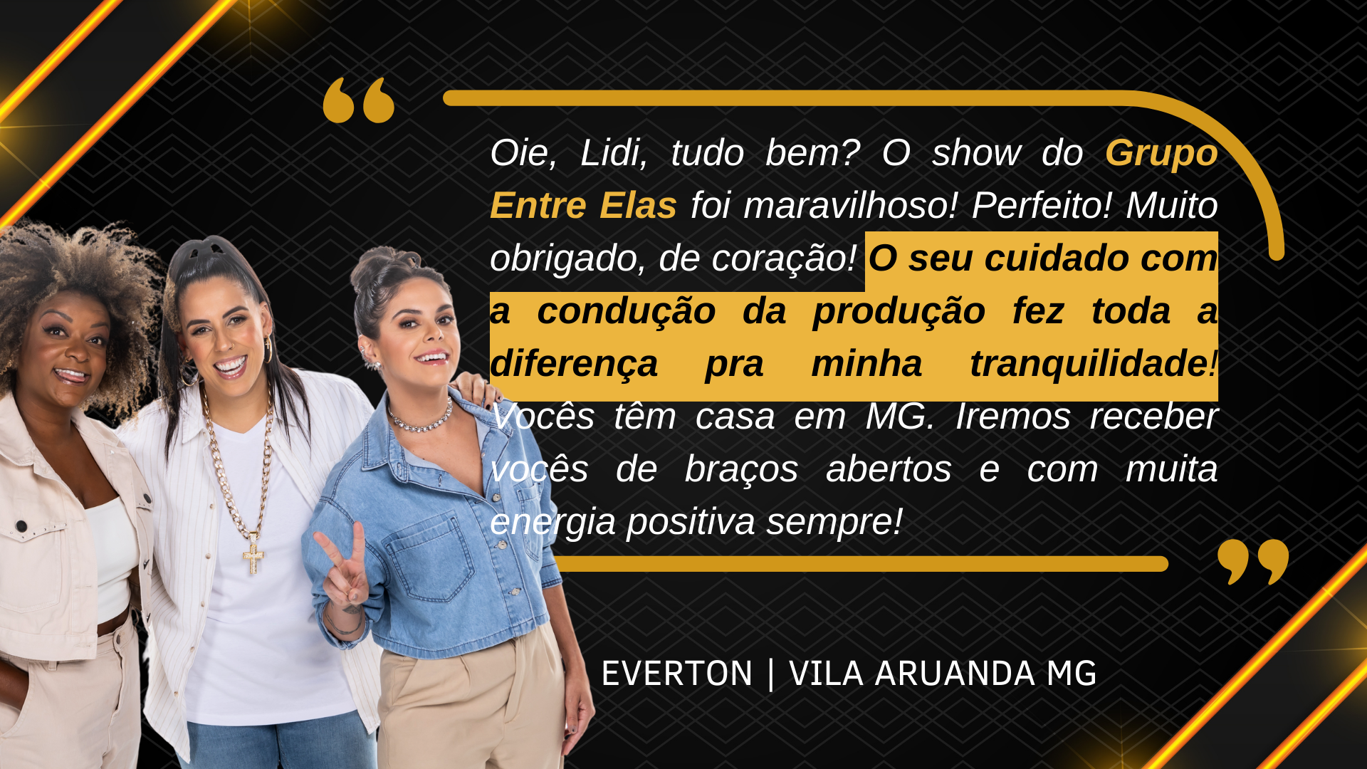 Entre Elas | Prova Social - Depoimento